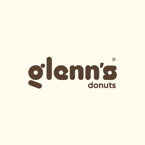 Donut design with the title 'wordmark for donuts brand'