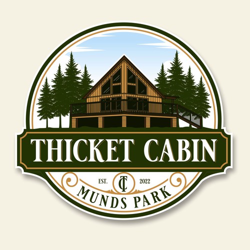 Cabin logo with the title 'Cabin Logo'