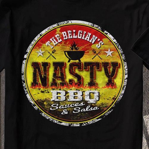 Barbecue design with the title 'T-Shirt Graphic'