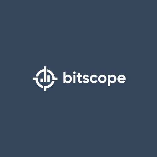 Bitcoin logo with the title 'simple yet powerful logo for a tool charting cryptocurrencies real-time'