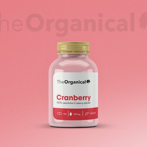 Vegan label with the title 'Clean and simple packaging label design '