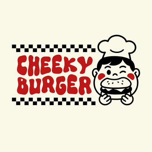 Diner design with the title 'Playful Retro Logo for Cheeky Burger'