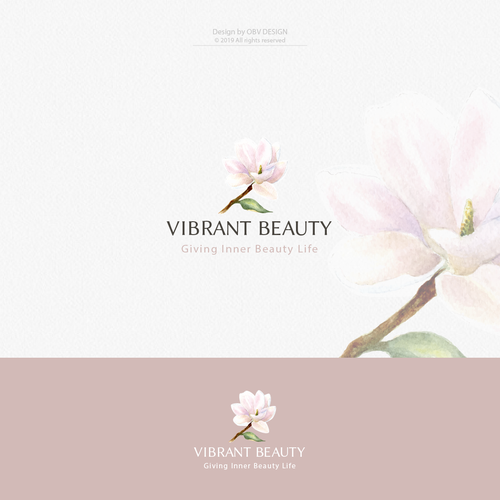 Spa logo with the title 'Beautiful logo for the aesthetics spa.  This concept didn't make the cut but I still like it.'