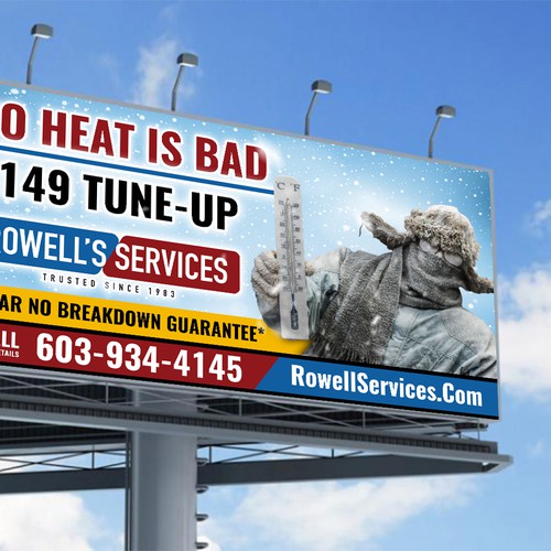 Promotional design with the title 'Billboard Rowell’s Services'
