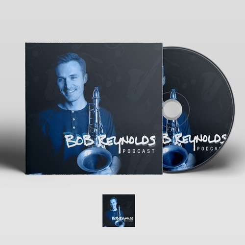 Jazz design with the title 'Design podcast art for new jazz & creative process show'