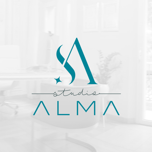 Text brand with the title ' Studio Alma brand identity'