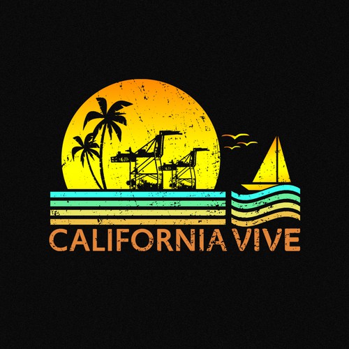 Calligraphy design with the title 'California Vive'