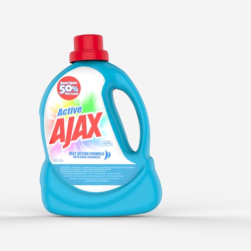 Detergent design with the title 'Active Detergent Label'