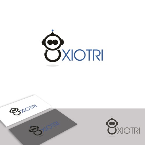 Robotics design with the title 'Mascot logo for a technology company'