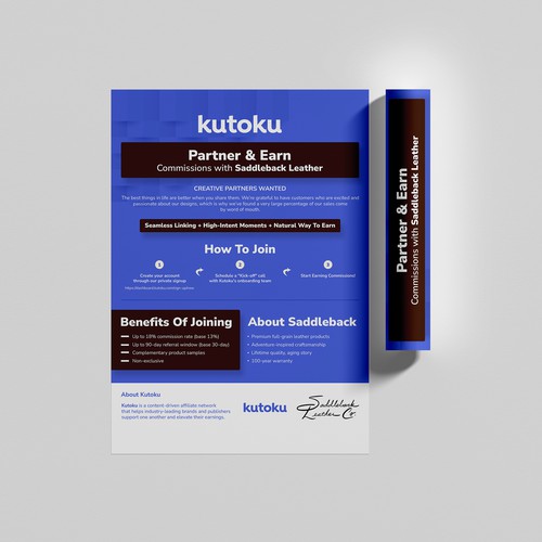 Flayer design with the title 'Kutoku.'