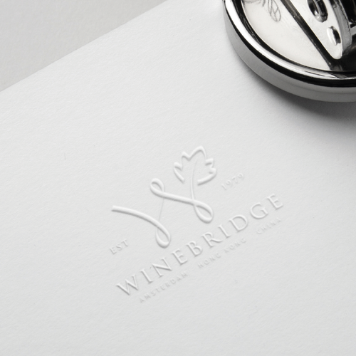 Word art logo with the title 'WineBridge'