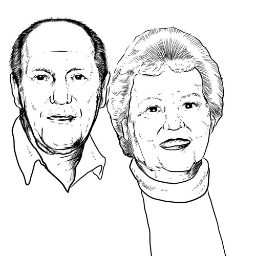 Family artwork with the title 'sketch family'