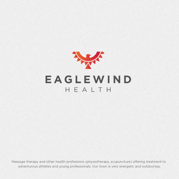 部落狮子标志的标题“Eaglewind健康”