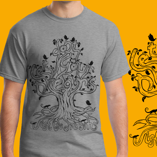 Quote design with the title 'dont let your dreams just be dreams'