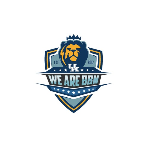 Fan design with the title 'BLUE LION'