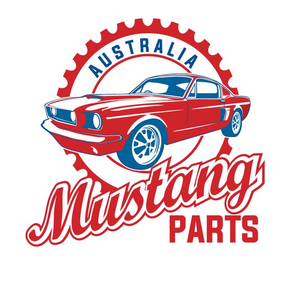 Car with circles logo with the title 'logo for mustang parts dealer'