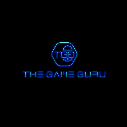 Guru logo with the title 'Logo concept for gaming website'