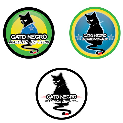 Jiu-jitsu logo with the title 'Brazilian Jiu-Jitsu team logo Gato Negro!'