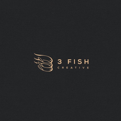 Art Deco logo with the title '3fish'