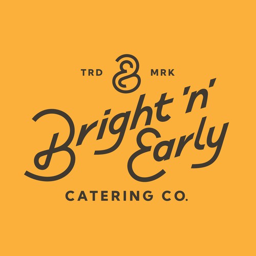Breakfast logo with the title 'Bright & Early Catering Co.'
