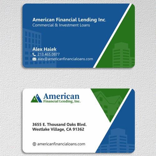 Loan design with the title 'Business card for real estate'