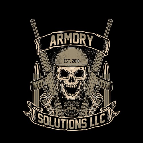 Army t-shirt with the title 'SKULL'