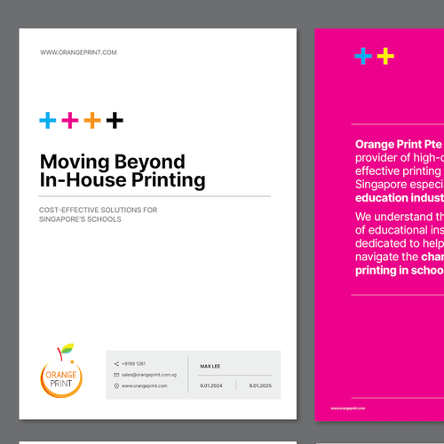 CMYK design with the title 'White Paper for Large format printer in Singapore.'
