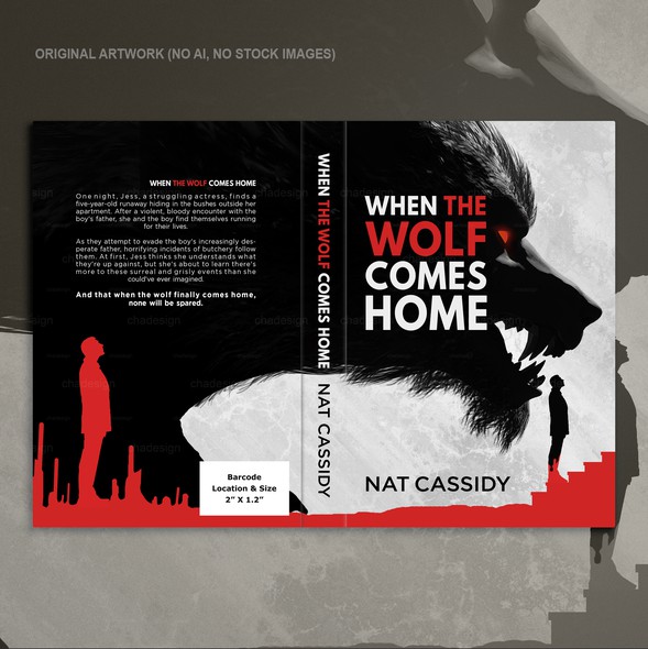 Horror book cover with the title 'When the Wolf comes Home'