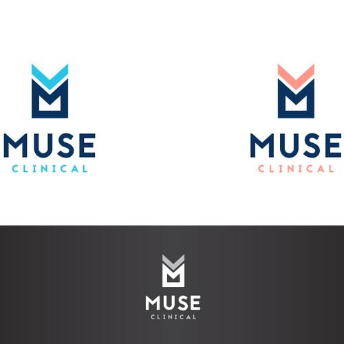 Light pink logo with the title 'Brand me!  "MUSE"  Small freelance group needs fresh, simple logo!'