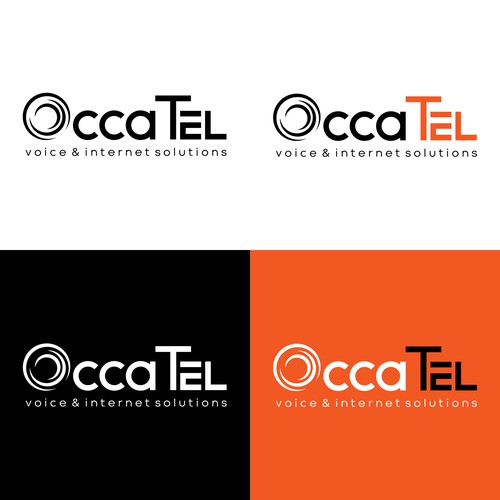 Telecommunications logo with the title 'Logo concept for telecommunication company'