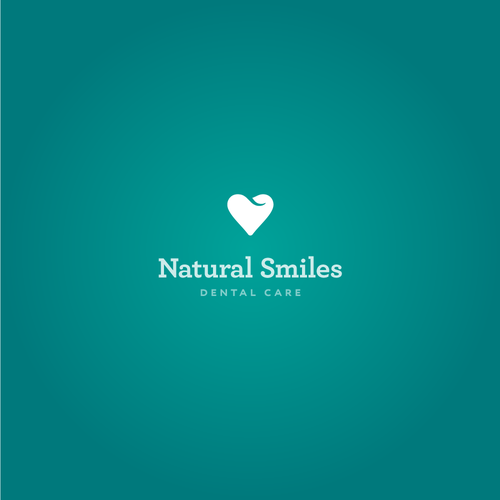 Heart brand with the title 'Logo suggestion for Natural Smiles Dental Care'