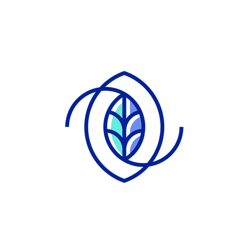 Modern design logo with the title 'Leaf symbol'