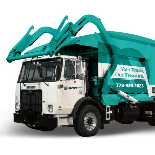 Gas design with the title 'Disposal Queen Truck Wrapping'