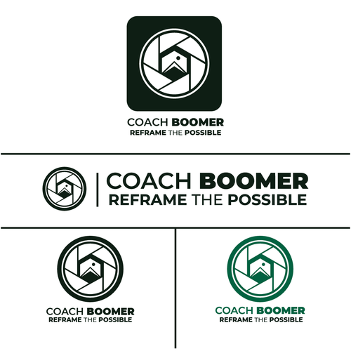 Trainer logo with the title 'Logo for COACH BOOMER'