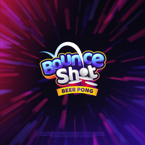 VR logo with the title 'Bounce Shot'