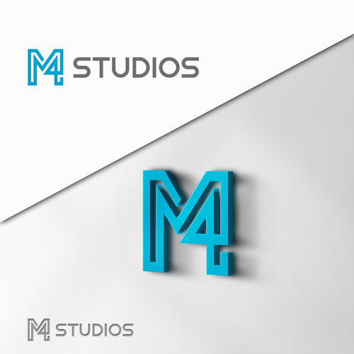 Streamer logo with the title 'M4 Studios Logo Design'