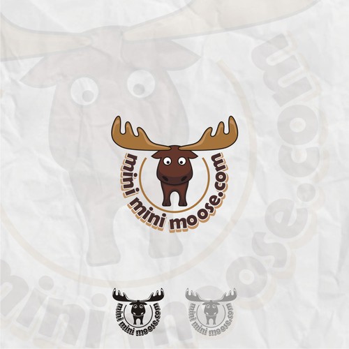 Cute animal logo with the title 'mini-mini moose.com'