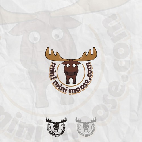 Brown logo with the title 'mini-mini moose.com'