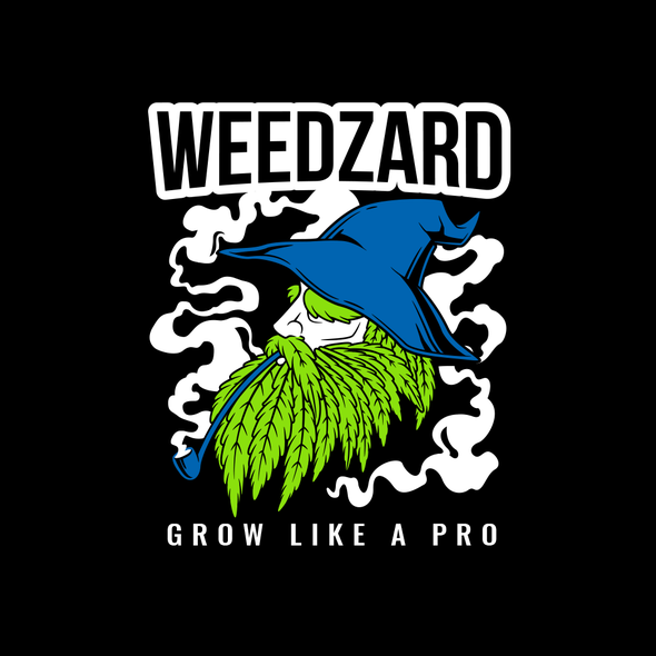 Cool weed logo with the title 'Weedzard Logo'