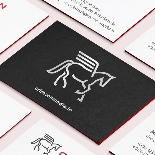 Media brand with the title 'A new logo for CRIMSON media'