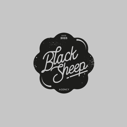 Sheep logo with the title 'Logo concept for advertising agency'