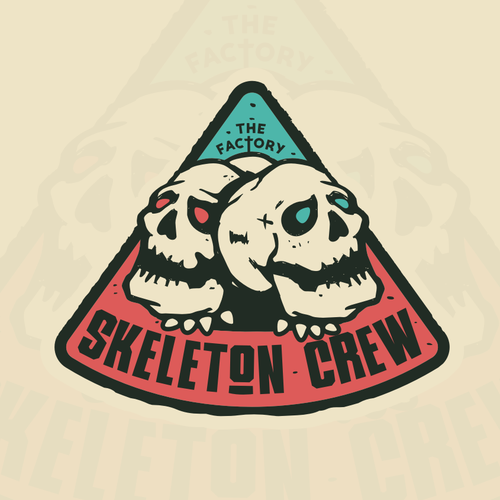 Badge logo with the title 'Skeleton Crew'