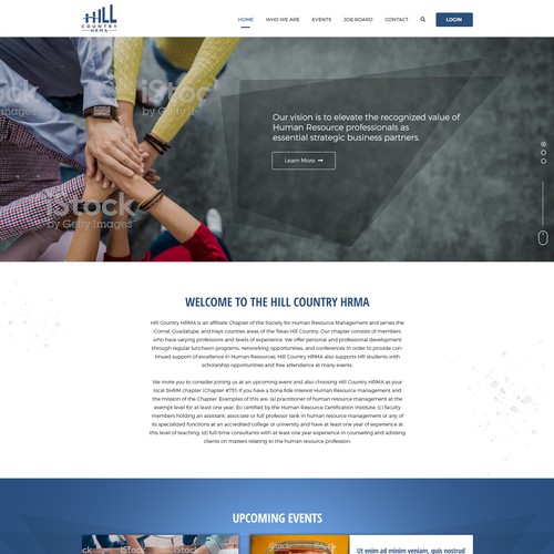 Nonprofit website with the title 'Clean simple minimalistic design for non-profit organisation'