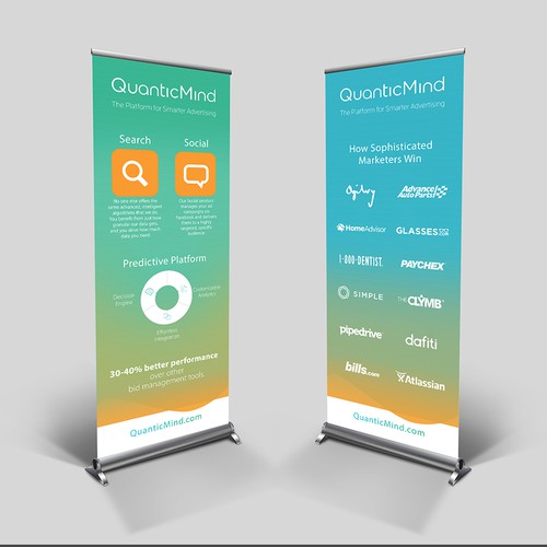 Booth design with the title 'Roll-up Banner Design'