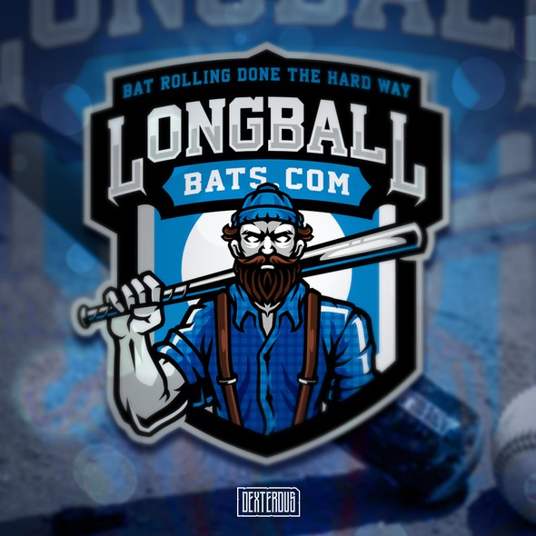Hard work logo with the title 'LongBallBats'