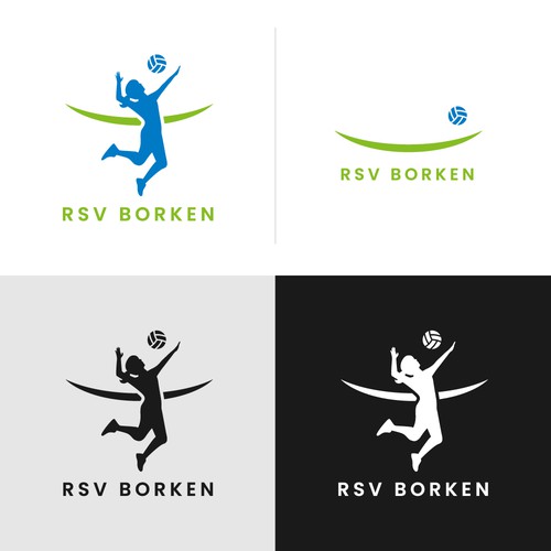 Volleyball design with the title 'Logo Concept for "RSV BORKEN"'