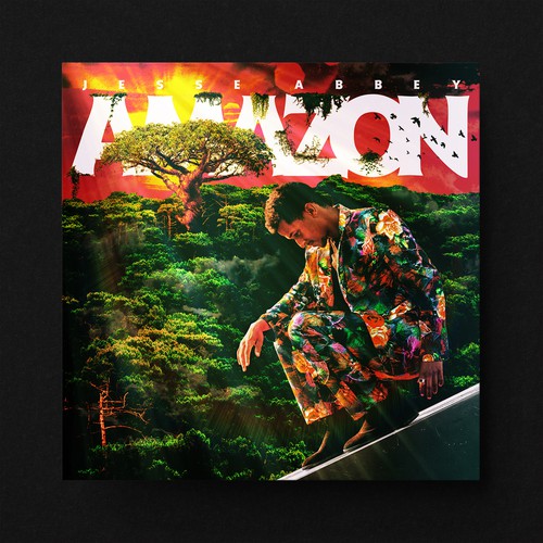 Album design with the title 'Single song cover artwork for digital release'