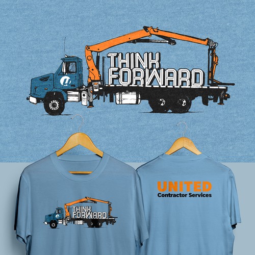 Truck t-shirt with the title 'UNITED Contractor Services T-shirt'