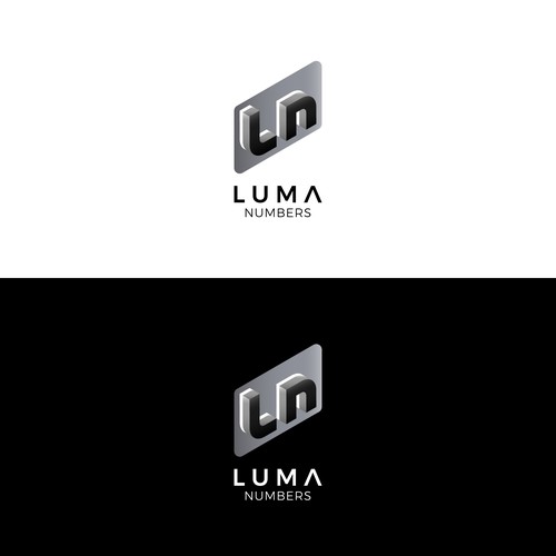 Isometric logo with the title 'Logo for LUMA Numbers'