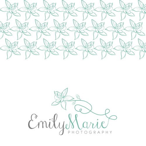 Mint green logo with the title 'Photography logo '